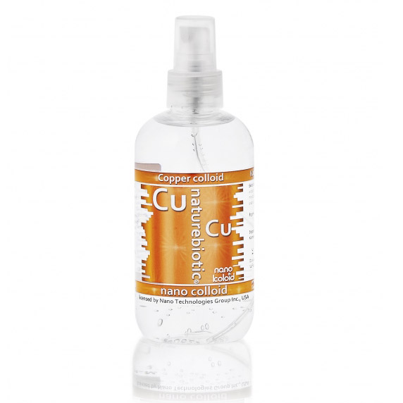 colloidal copper Naturebiotic Cu 50 PPM - 250ml with an atomizer