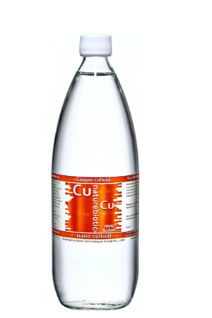 Colloidal Copper Naturebiotic Cu 25 PPM  - 1000 ml in a glass bottle