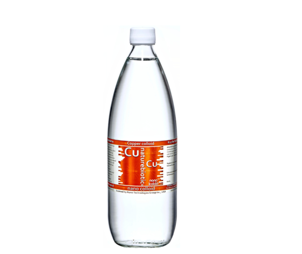 Colloidal Copper Naturebiotic Cu 25 PPM  - 1000 ml in a glass bottle