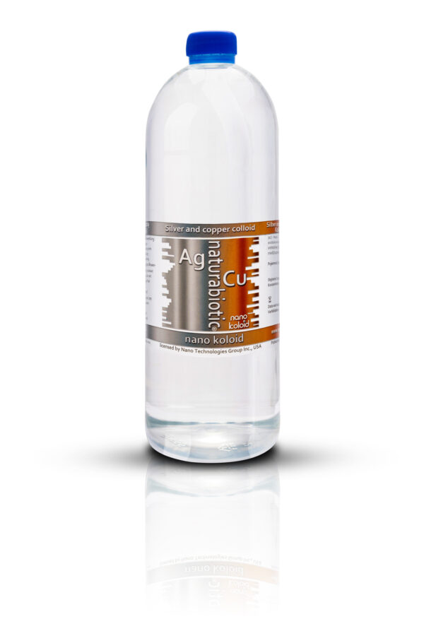 Silver with Colloidal Copper Naturebiotic Ag / Cu 100 PPM - 1000 ml in a glass bottle